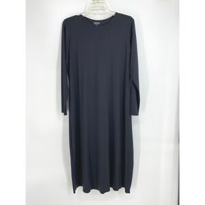 MeMoi Collection Womens XL Black Long Sleeve Smoothing Slip Dress‎